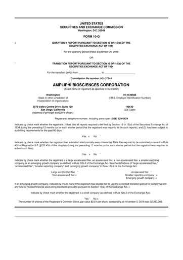 Thumbnail Armata Pharmaceuticals 10-Q Quarterly Report FY2018 