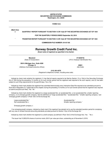 Thumbnail Runway Growth Finance 10-Q Quarterly Report FY 