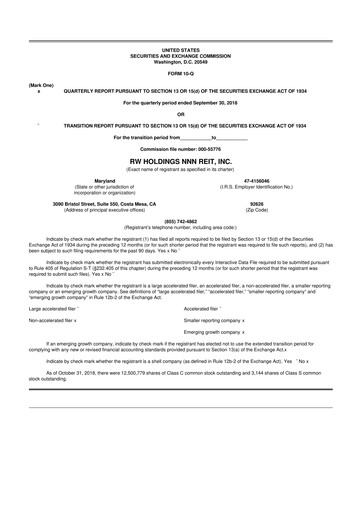 Thumbnail Modiv Industrial 10-Q Quarterly Report FY2018 