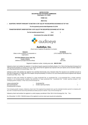 Thumbnail AudioEye 10-Q Quarterly Report FY2018 