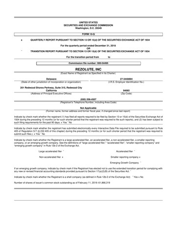 Thumbnail Rezolute 10-Q Quarterly Report FY 