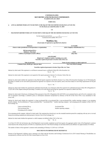 Thumbnail Medifast 10-K Annual Report 2018