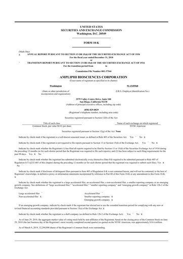 Vorschaubild Armata Pharmaceuticals 10-K Jahresbericht 2018