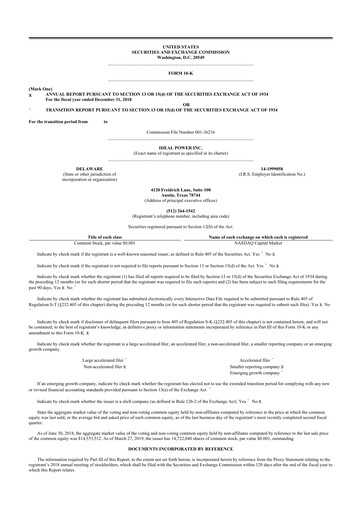 Thumbnail Ideal Power 10-K Annual Report 2018