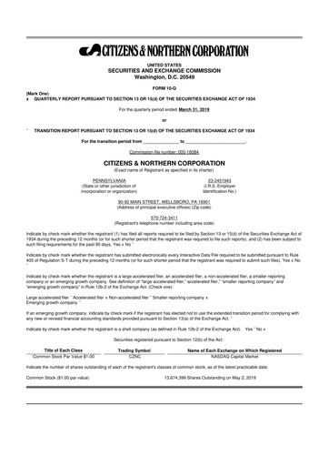 Miniature Citizens & Northern Corp 10-Q Rapport trimestriel 2019 