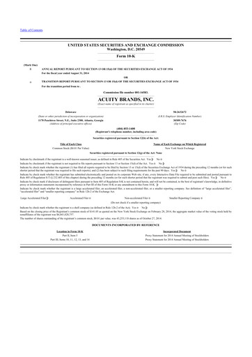 Thumbnail Acuity Brands
 10-K Annual Report 2014