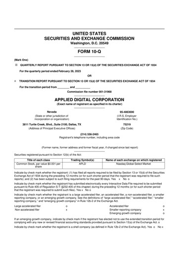 Thumbnail Applied Digital 10-Q Quarterly Report FY2023 