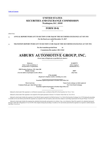 Thumbnail Asbury Automotive Group 10-K Annual Report 2017