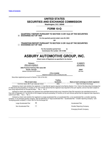 Thumbnail Asbury Automotive Group 10-Q Quarterly Report FY2024 