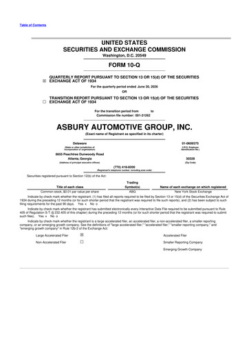 Vorschaubild Asbury Automotive Group 10-Q Quartalsbericht 2026 
