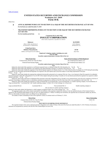 Thumbnail Insulet 10-K Annual Report 2013