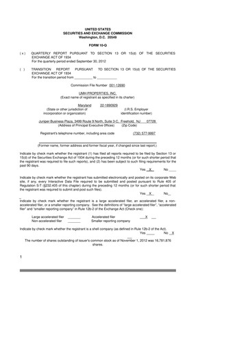 Thumbnail UMH Properties 10-Q Quarterly Report FY 
