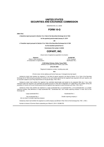 Thumbnail Copart
 10-Q Quarterly Report FY2014 