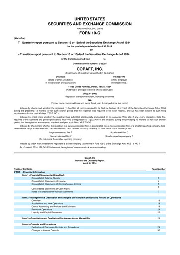 Thumbnail Copart
 10-Q Quarterly Report FY2014 