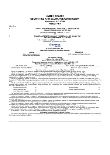 Thumbnail Elevance Health 10-K Annual Report 2025