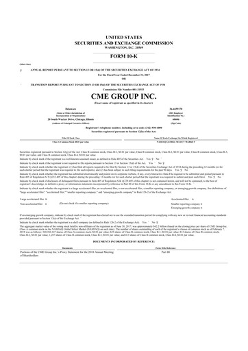 Thumbnail CME Group 10-K Annual Report 2017