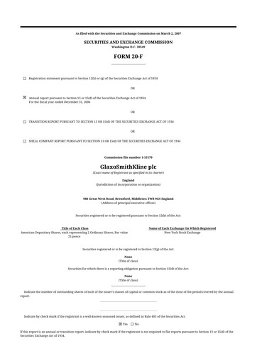 Thumbnail GSK plc 20-F Annual Report 