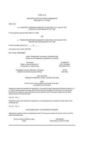 Thumbnail First Horizon Corporation 10-Q Quarterly Report FY 
