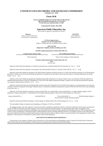 Vorschaubild American Public Education 10-K Jahresbericht 