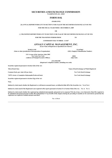 Thumbnail Annaly Capital Management
 10-K Annual Report 