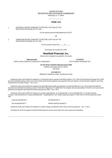Thumbnail Western New England Bancorp 10-Q Quarterly Report FY 