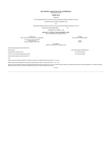 Thumbnail Annaly Capital Management
 10-K Annual Report 2010