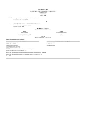 Thumbnail Ford 10-K Annual Report 2010