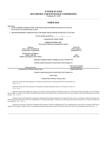 Thumbnail Jakks Pacific
 10-K Annual Report 2014