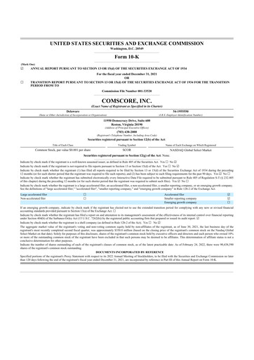 Thumbnail Comscore
 10-K Annual Report 2021