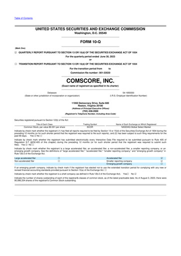 Thumbnail Comscore
 10-Q Quarterly Report FY2023 