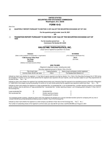 Thumbnail Halozyme Therapeutics 10-Q Quarterly Report FY2021 