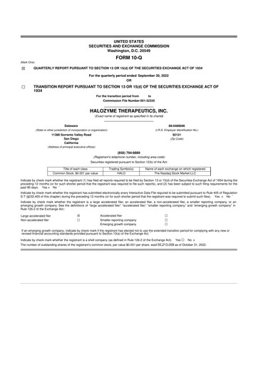 Thumbnail Halozyme Therapeutics 10-Q Quarterly Report FY2022 