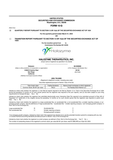 Thumbnail Halozyme Therapeutics 10-Q Quarterly Report FY2023 