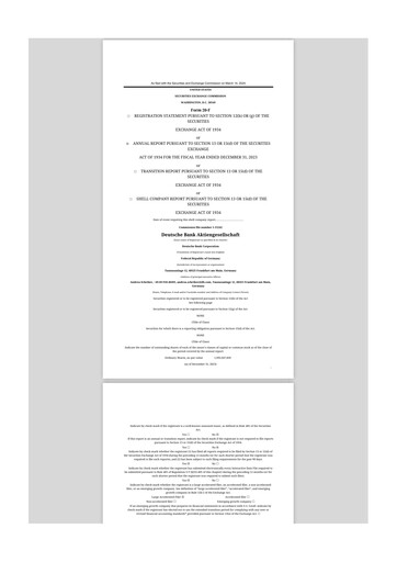 Thumbnail Deutsche Bank 20-F Annual Report 2023
