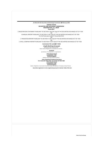 Thumbnail Lloyds Banking Group
 20-F Annual Report 2024