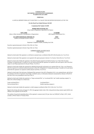 Thumbnail KORU Medical Systems 10-K Annual Report 2015