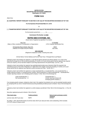 Thumbnail KORU Medical Systems 10-Q Quarterly Report FY2019 