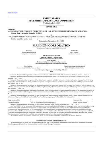 Thumbnail Standard BioTools 10-K Annual Report 2014
