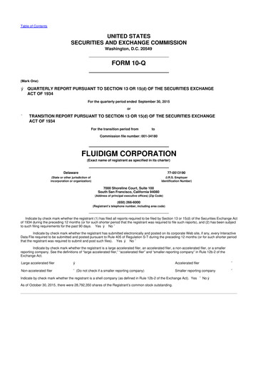 Thumbnail Standard BioTools 10-Q Quarterly Report FY2015 