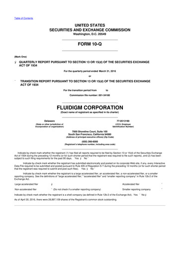 Thumbnail Standard BioTools 10-Q Quarterly Report FY2016 