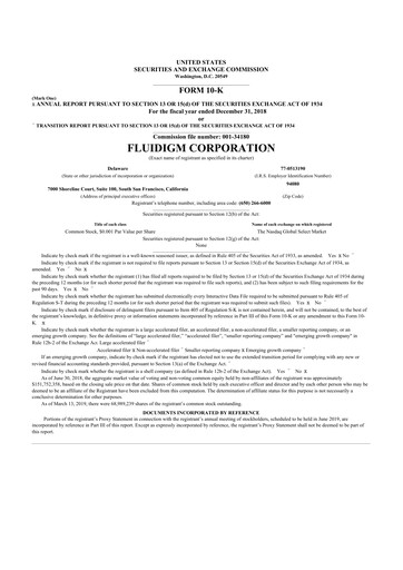 Thumbnail Standard BioTools 10-K Annual Report 2018