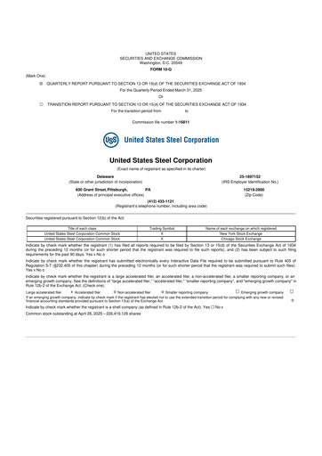 Thumbnail U.S. Steel
 10-Q Quarterly Report FY2025 