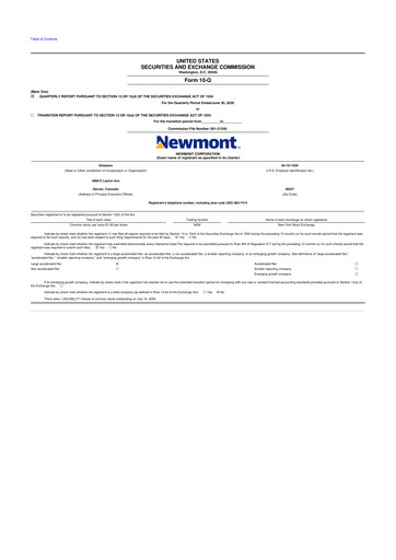 Thumbnail Newmont 10-Q Quarterly Report FY2026 