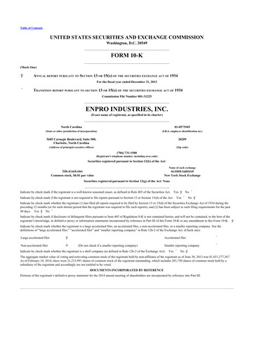 Thumbnail EnPro Industries
 10-K Annual Report 2013