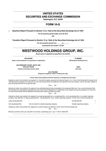 Vorschaubild Westwood Holdings Group 10-Q Quartalsbericht 2015 