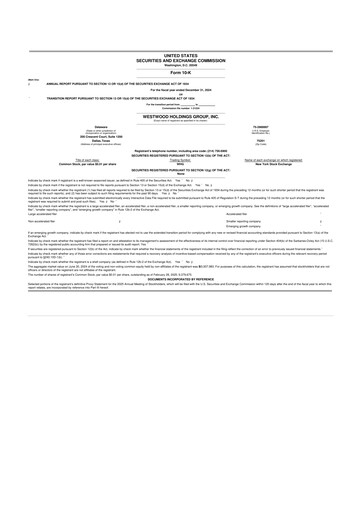 Vorschaubild Westwood Holdings Group 10-K Jahresbericht 2024