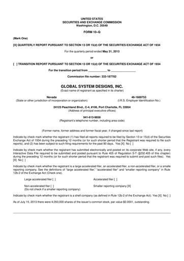 Vorschaubild TON Strategy Co. 10-Q Quartalsbericht 2013 