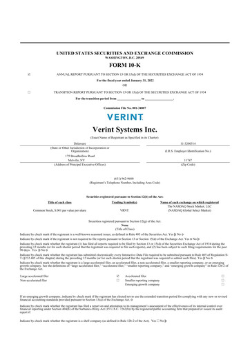 Thumbnail Verint Systems
 10-K Annual Report 2022