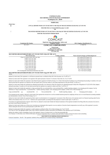 Thumbnail Comcast 10-K Annual Report 2023