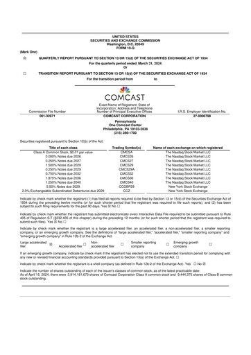 Vorschaubild Comcast 10-Q Quartalsbericht 2024 